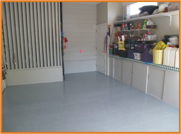 Garage Floor After the Pro Garage Floor Covering.